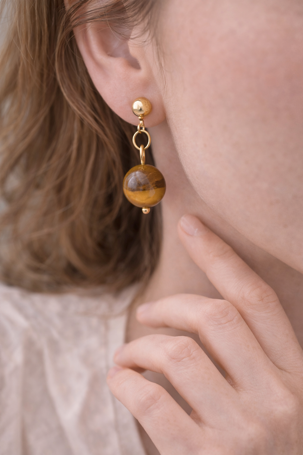 Pendientes  Ojo de Tigre - Protección