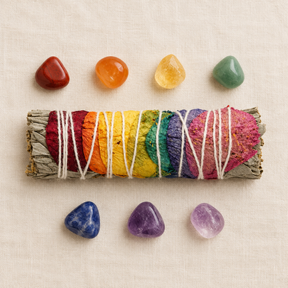 7 Chakras flat lay