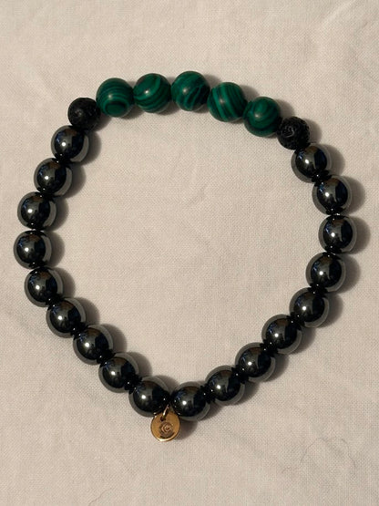 Pulsera Lava & Hematite - Transformación