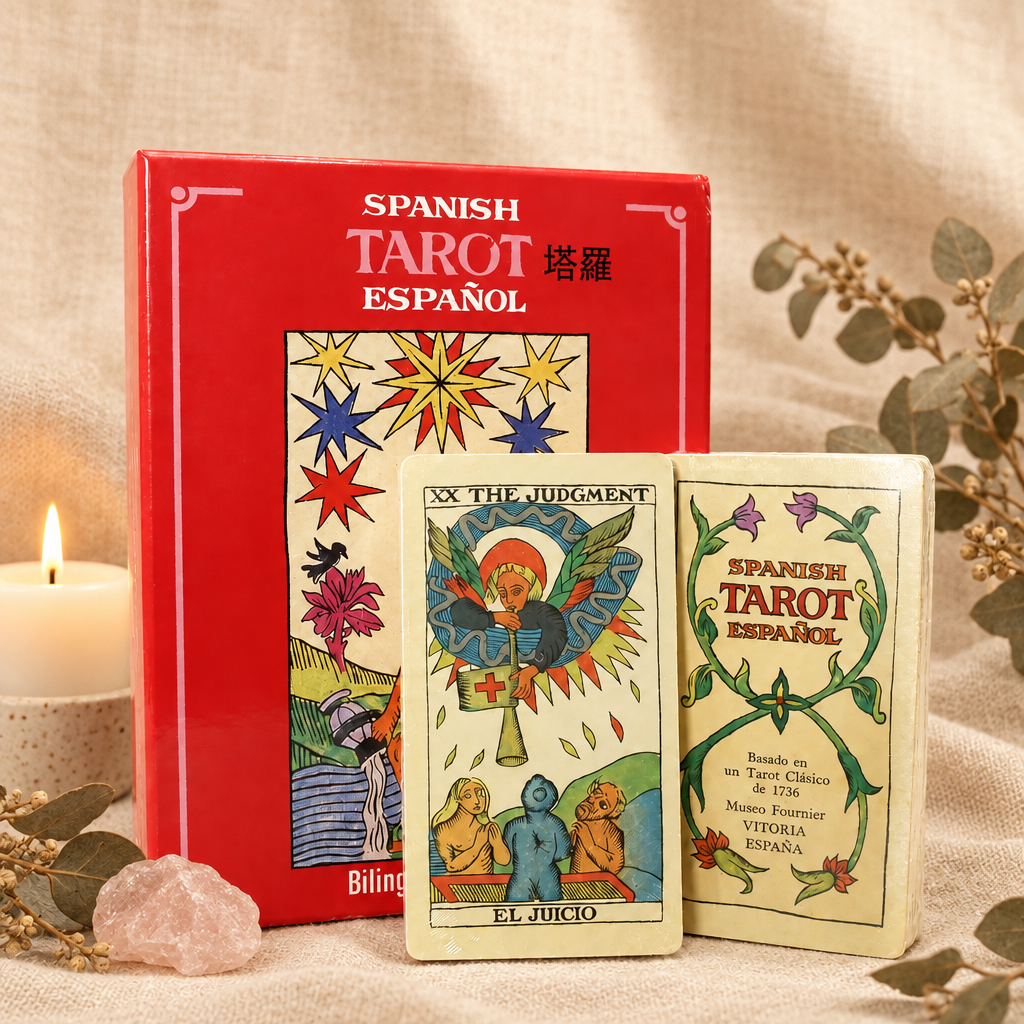 Tarot Español - Caja con vela y cuarzo