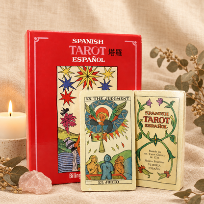 Tarot Español - Caja con vela y cuarzo
