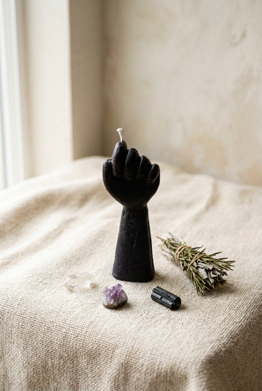 Vela Puño Negro — Sin humo