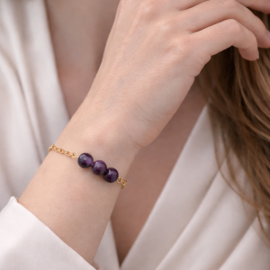 Pulsera Transmutación Ojo de Tigre Morado: Sabiduría y Protección Elevada