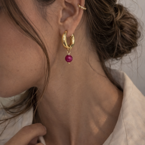Pendientes Ojo de Tigre Fucsia: Confianza, Pasión y Empoderamiento