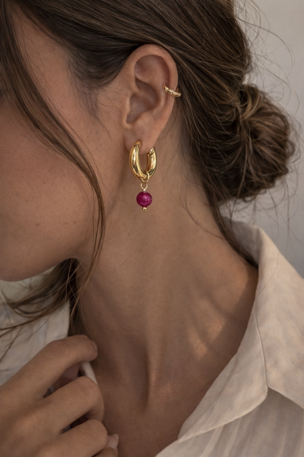 Pendientes Ojo de Tigre Fucsia: Confianza, Pasión y Empoderamiento
