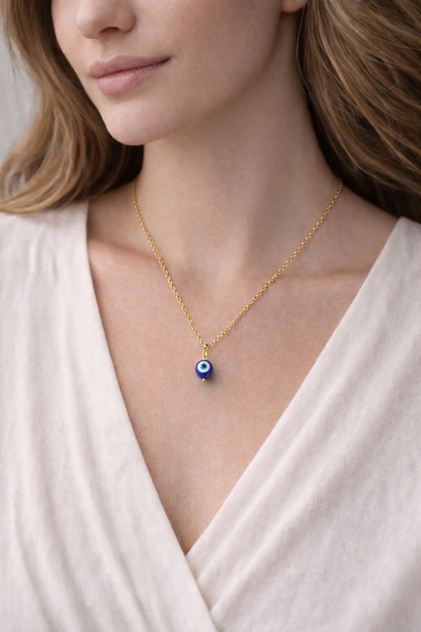 Colgante Ojo Turco: Talismán de Luz & Blindaje Dorado
