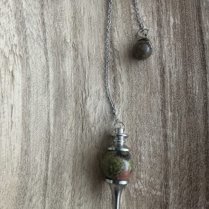 Péndulo de Unakita Natural: Canalizador de Sanación Emocional, Equilibrio & Sabiduría del Corazón